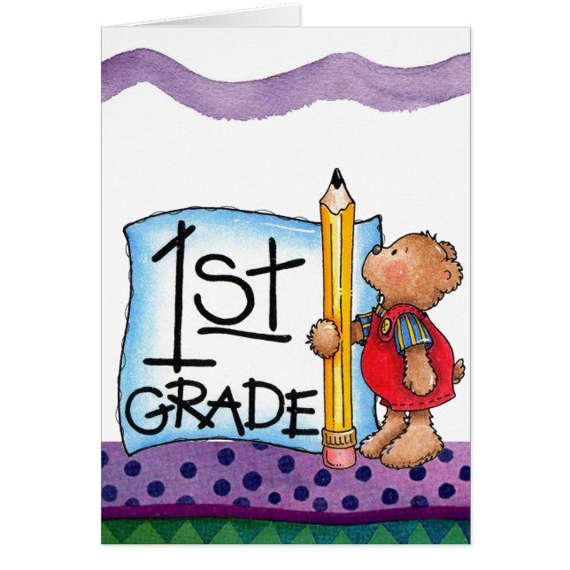 Första klass hälsningskort (Framsidan)