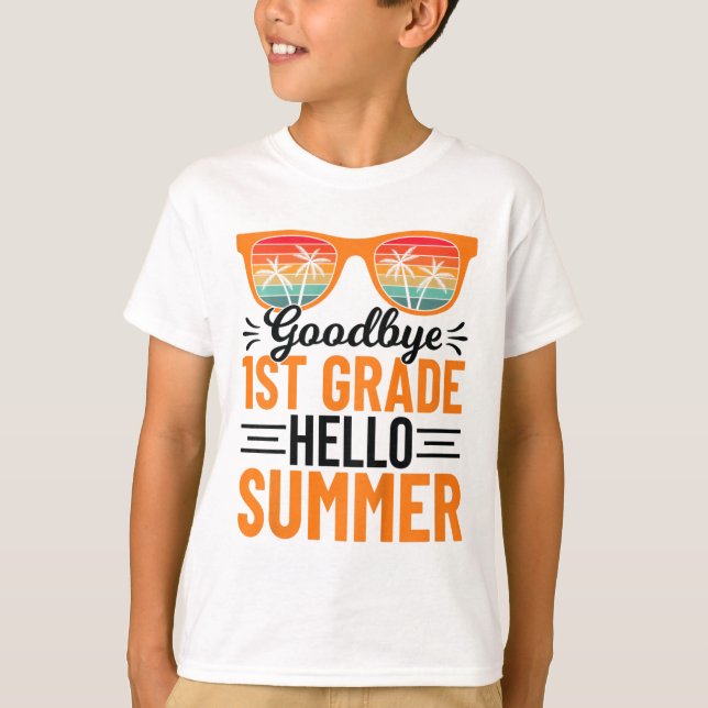 Första Klass Hej Sommaren 3 T Shirt (Framsida)