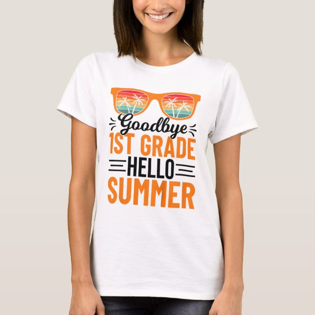Första Klass Hej Sommaren 3 T Shirt (Framsida)