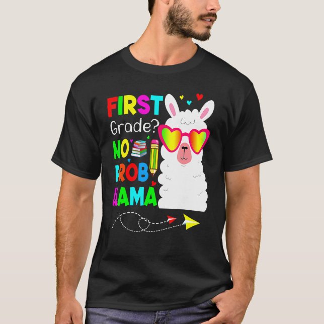 Första Klass: Ingen professor Llama Llama Student  T Shirt (Framsida)