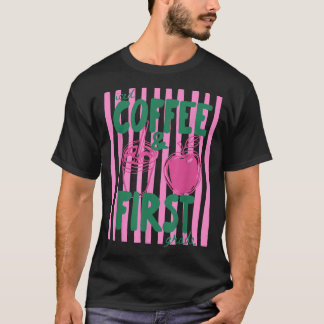 Första Klass Lärare Iced Coffee Första Klass Tillb T Shirt