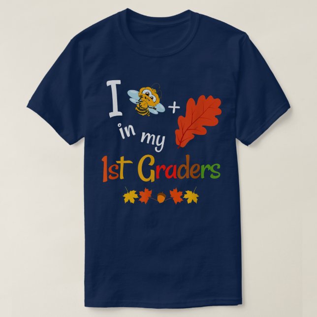 Första Klass-läraren faller hösten 1 Klass tillbak T Shirt (Design framsida)