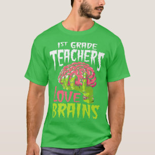 Första Klass-läraren Kärlek Brains Zombie-läraren T Shirt