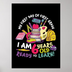 Första Klass-läraren min första dag Klass Poster