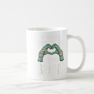 Första Klass-lärarna Kärlek Brains Shirt Funny Hal Kaffemugg