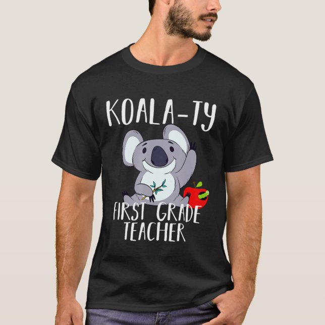 Första Klass Lärarskolan 1:a Läraren Koala Cute T Shirt (Framsida)