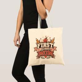 Första Klass Mamma Retro Skola Design Tygkasse