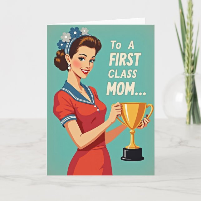Första Klass Mamma Utmärkelse Kort (Framsida)