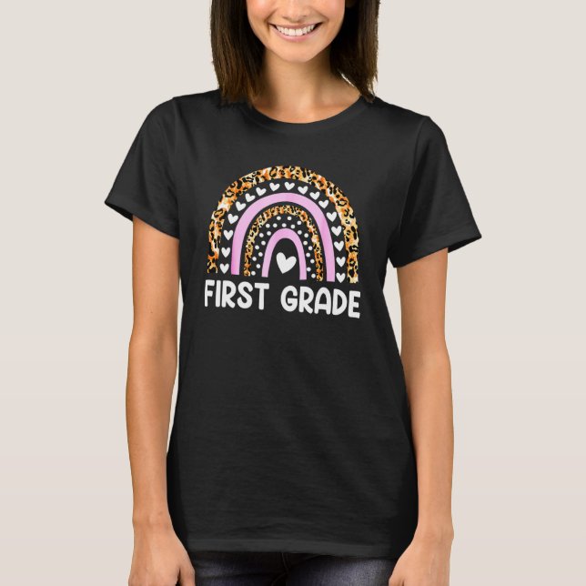 Första Klass Regnbågsteamets Hej 1:a Klass Sten Sq T Shirt (Framsida)