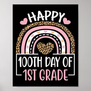 Första Klass-Roligtens dag 100 dagar för skollärar Poster