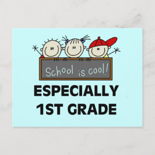 Första Klass-skolan är Coola Tshirts och presenter Vykort