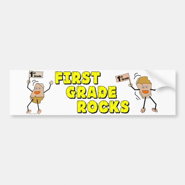 Första Klass Sten Bildekal (Framsidan)