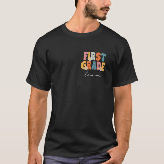 Första Klass Team Groovy Tillbaka Till Skolan Söt  T Shirt