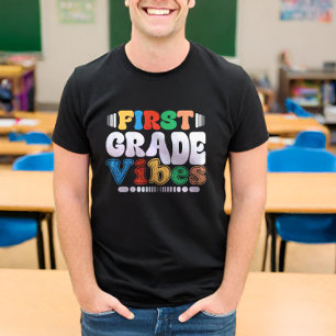 Första Klass Vibes Back to school Studenter Lärare T Shirt