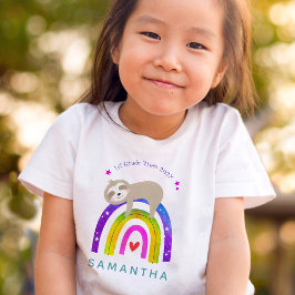 Första Klass Vibes Cute Sloth Rainbow Anpassningsb T Shirt