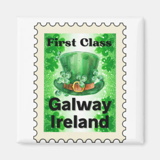 Första klassen Galway Ireland Frimärke Magnet