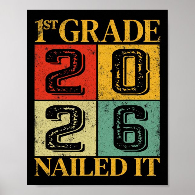 Första klassens examen 2026 1:a klass Nailed It  Poster (Framsidan)