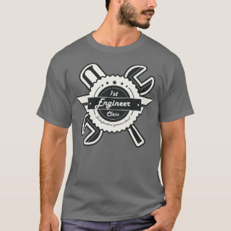 Första klassens Ingenjör Retro Career Gift T Shirt