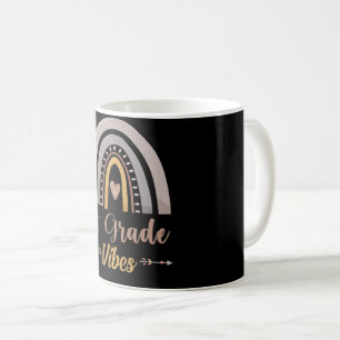 Första Klassens Vibbar Regnbåge Första Klassens Åt Kaffemugg
