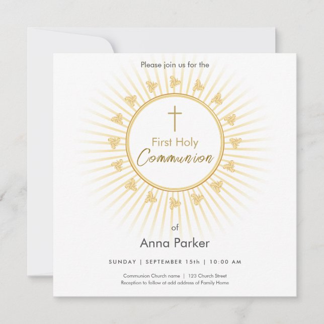 Första kommissionen Guld med Kor, inbjudan (Framsida)