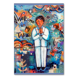 Första kommunala Anpassadet Prayer Card för pojkar Bordsnummer