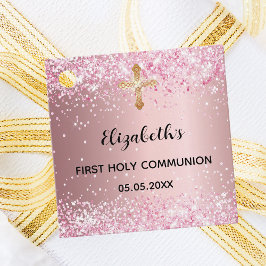 Första kommunens rosa glitter tackar kor gåvor etiketter
