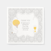 Första kommunfullmäktige Blonde Boy Silver Damask