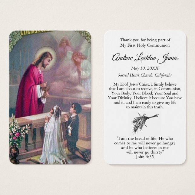 Första kommunfullmäktige Prayers | Boy & Girl 2 Visitkort (Framsida & baksida)