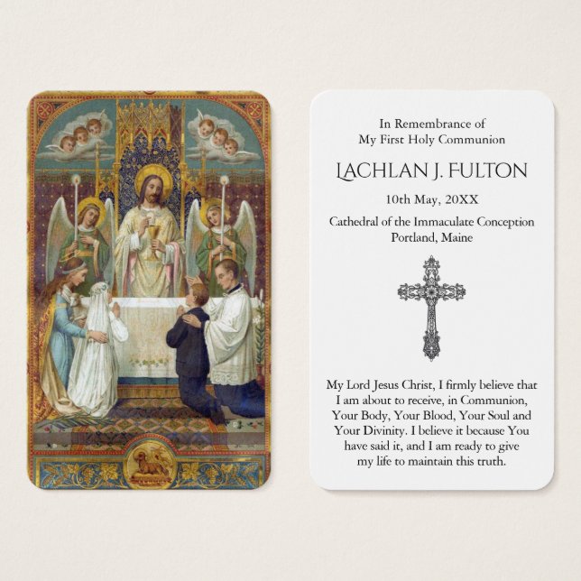 Första kommunfullmäktige Prayers | Boy & Girl Visitkort (Framsida & baksida)