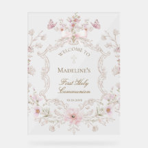 Första kommunion blomster välkomst