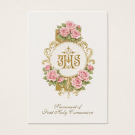 Första kommunion katolsk minneskort Helig Kort