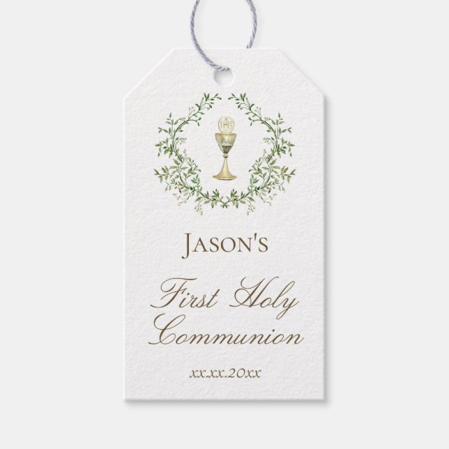 Första kommunion presentetikett (Framsidan)
