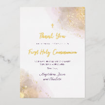 Första kommunion Tack för att du kom kort