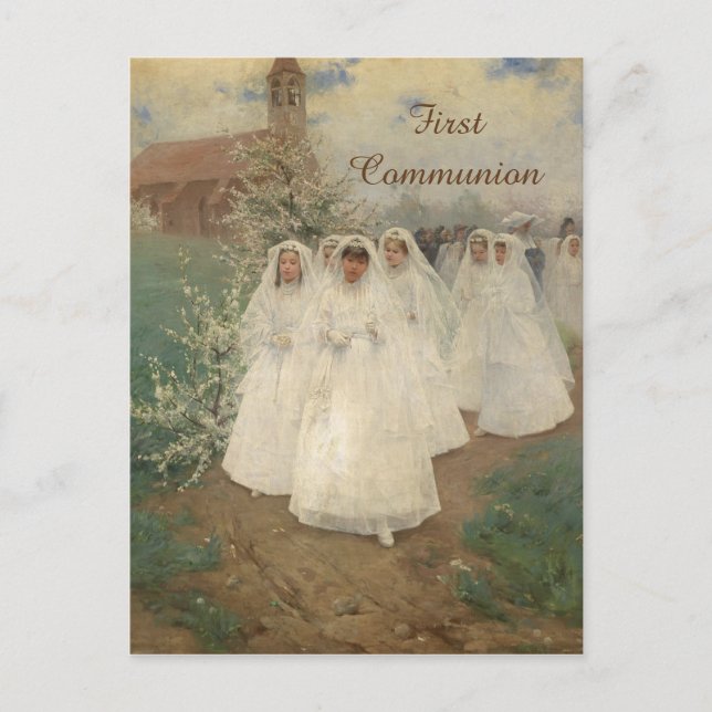 Första kommunion vykort (Framsida)