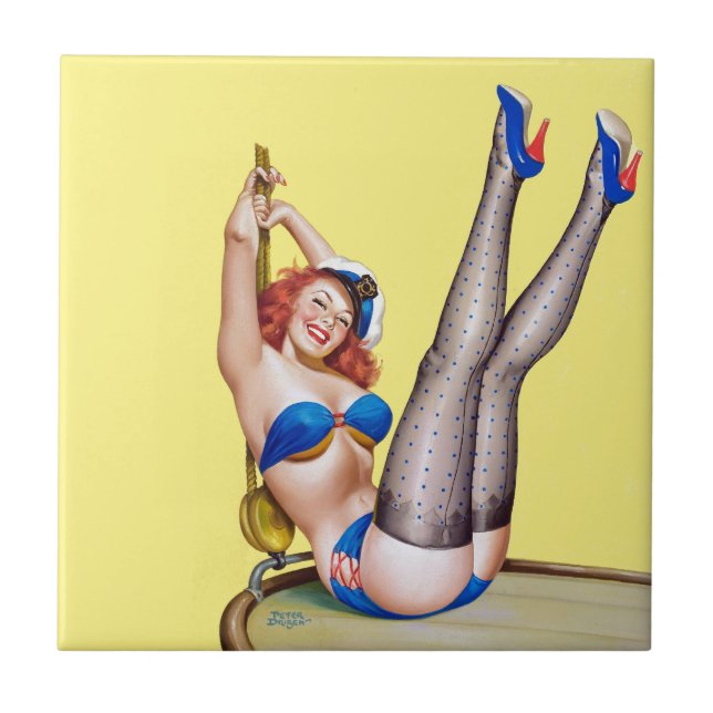 Första kompis av Peter Driben 1953 Kakelplatta (Framsidan)