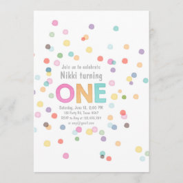 Första konfettiar för vattenfärg för inbjudningar