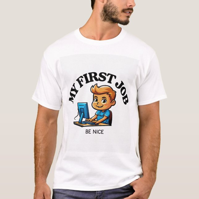 Första kontorsjobb t shirt (Framsida)