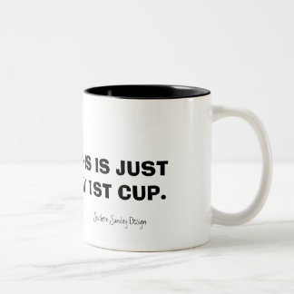 "Första koppen" tvåtons kaffemugg