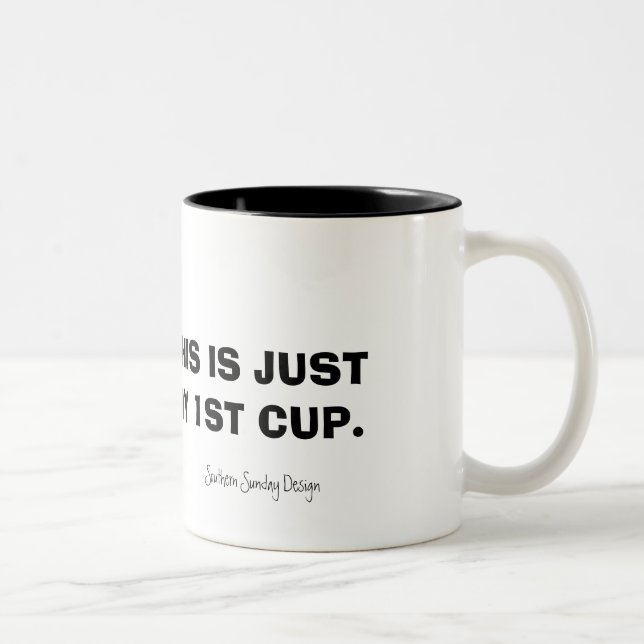 "Första koppen" tvåtons kaffemugg (Höger)