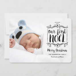 Första kort för foto för Noel god julhelgdag