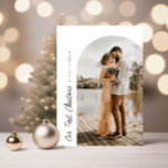 första kungörelsen om helgdag i bröllop tack kort<br><div class="desc">En modern fotodesign för anpassningsbarna med en foto- och bågdesign. Du kan överföra din egen bild och redigera den. Texten och färg kan ge personlig.</div>