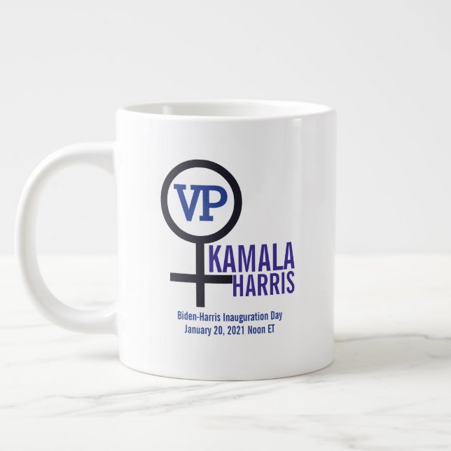 Första kvinnans Vice President Kamala Harris VP Jumbo Mugg (Vänster)