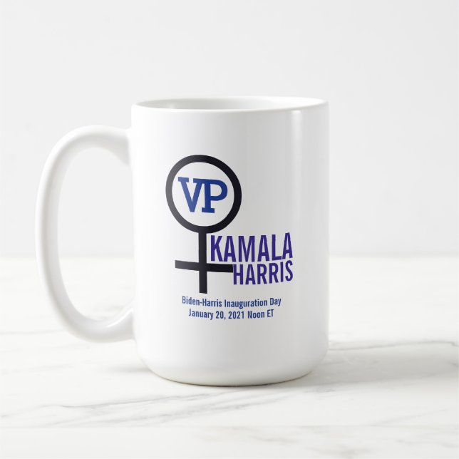 Första kvinnans Vice President Kamala Harris VP Kaffemugg (Vänster)