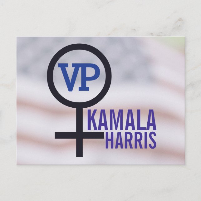 Första kvinnans Vice President Kamala Harris VP Vykort (Framsida)