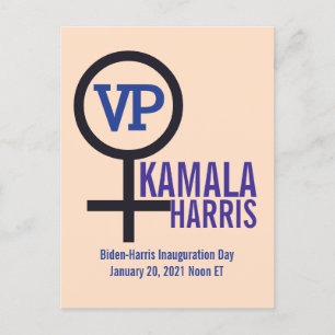 Första kvinnans Vice President Kamala Harris VP Vykort