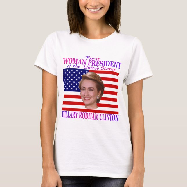 Första kvinnapresident t-shirt (Framsida)