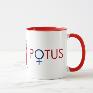 Första kvinnapresidentmugg mugg