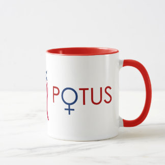 Första kvinnapresidentmugg mugg