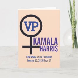 Första kvinnliga vicepresidenten Kamala Harris VP Kort