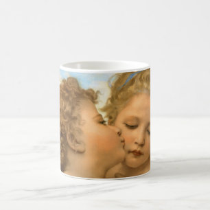 Första kyssen (ängladetalj) av Bouguereau Kaffemugg